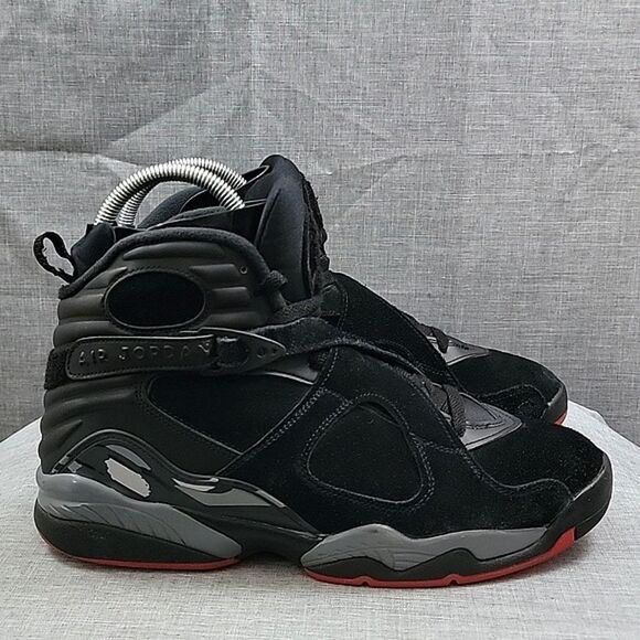 Nike Air Jordan 8 Bred Men\'s SZ 10 Nike retro Black Cement / Red 305381-022 main image 10